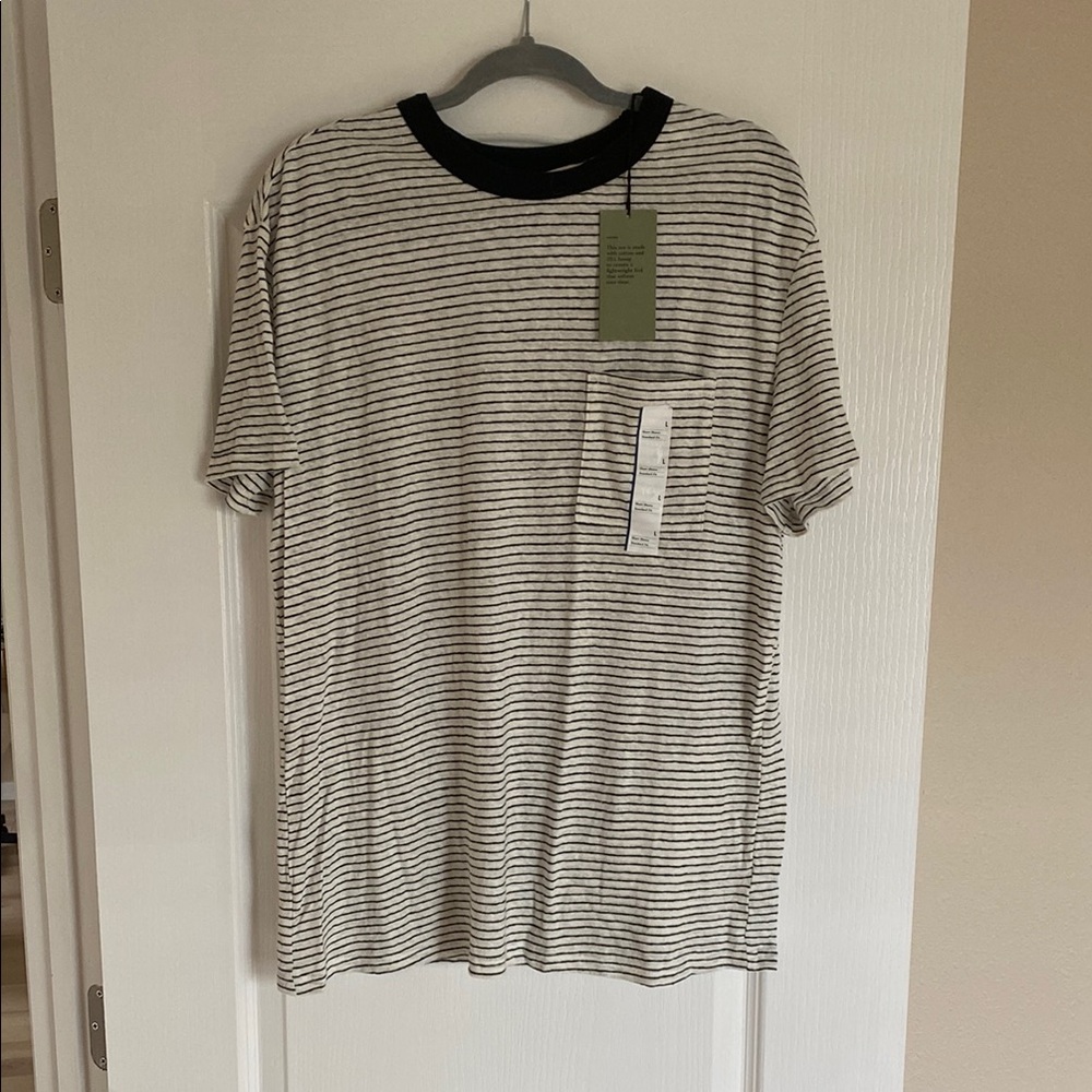 Striped Black and White Men's Shirt